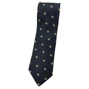 ARMANI COLLEZIONI XL Men's 100% Silk Necktie LUXURY XL Gray Geometric W:3.7" EUC